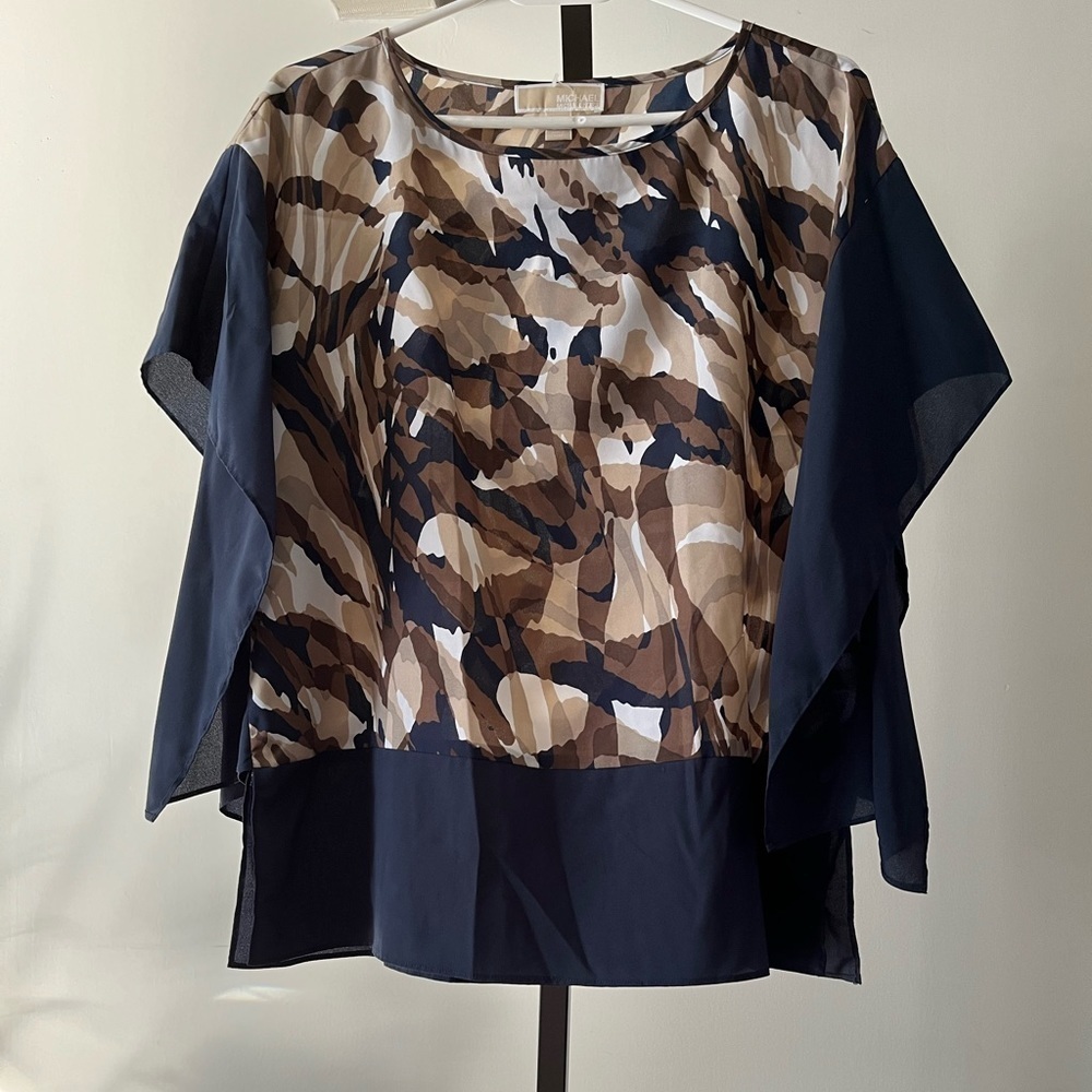Michael Kors Printed Blouse, Size Small.